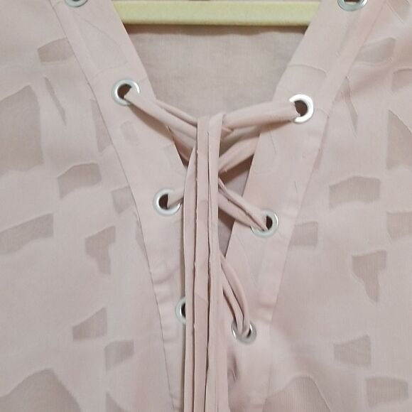 IRO blush colored oversized baby doll dress, size 16 (38). - Picture 3 of 6